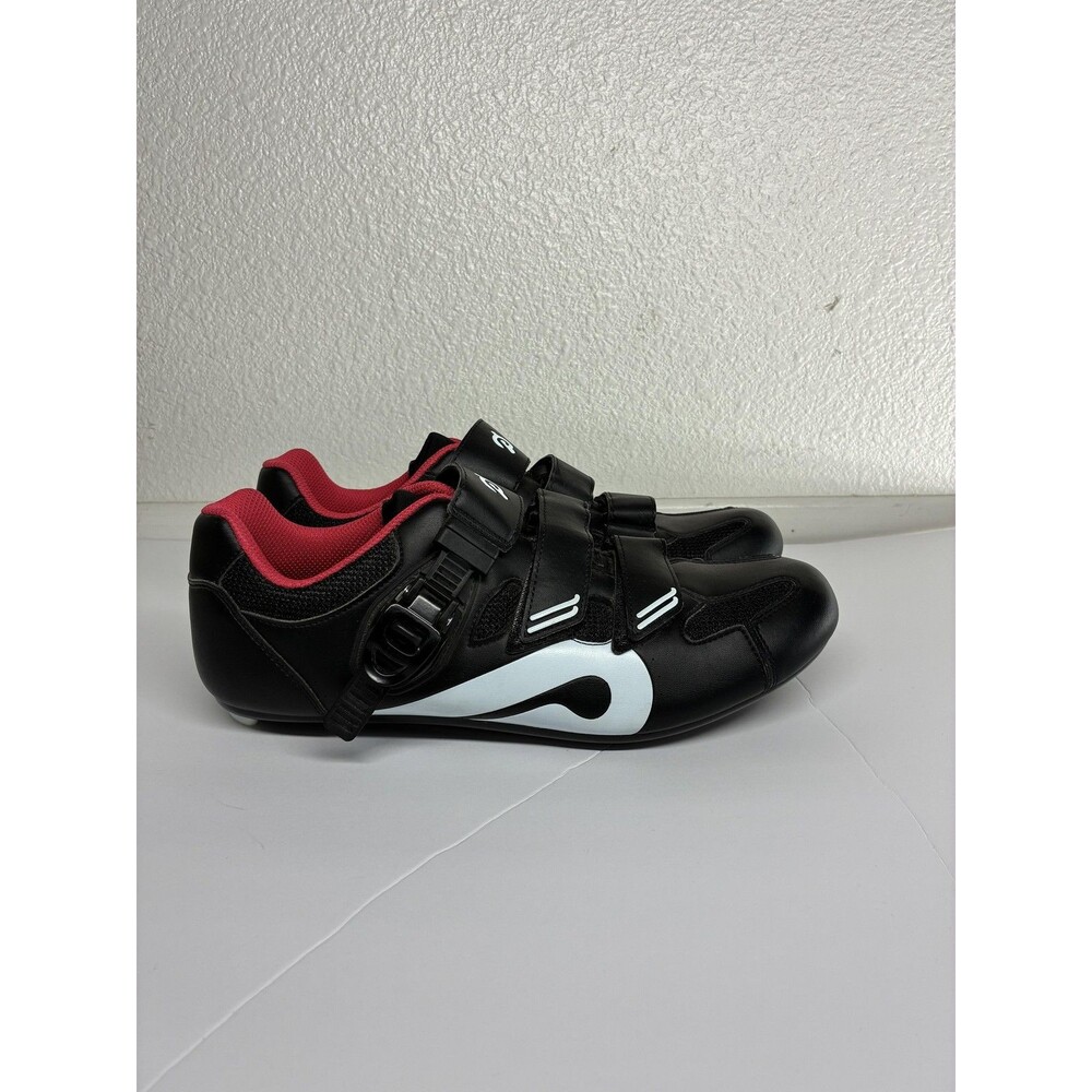 Peloton Road Cycling Shoes Mens EU 43 Black Red 3-Bolt Look Delta Spin Bike